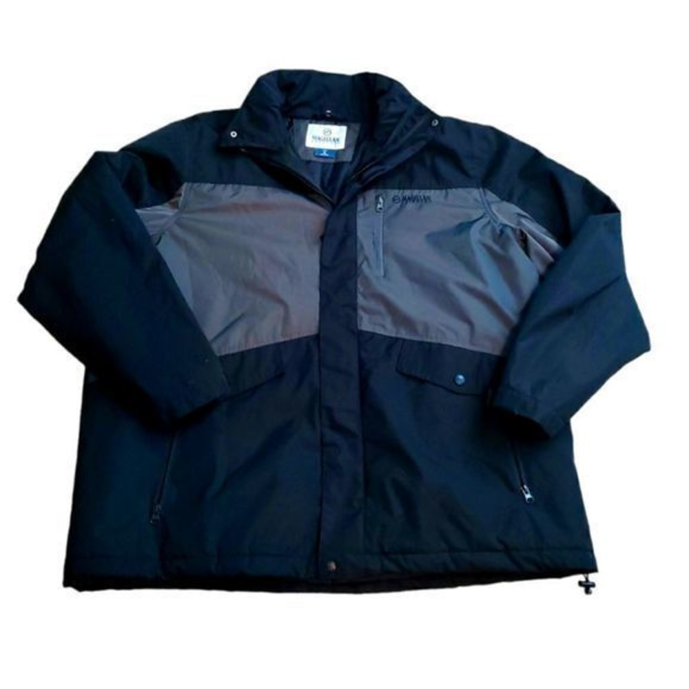 Men's  Coat by Magellan Outdoor Black‎ And Gray XL
